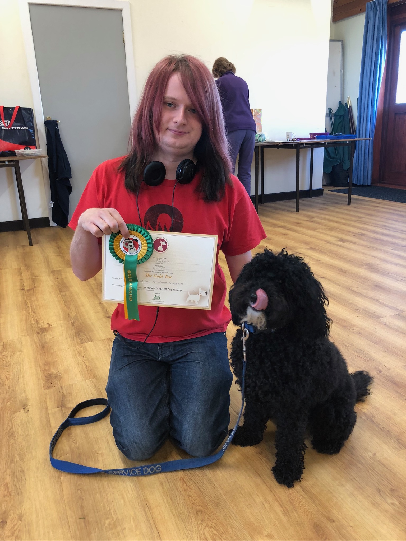 Elliot with his assistance dog Ripley